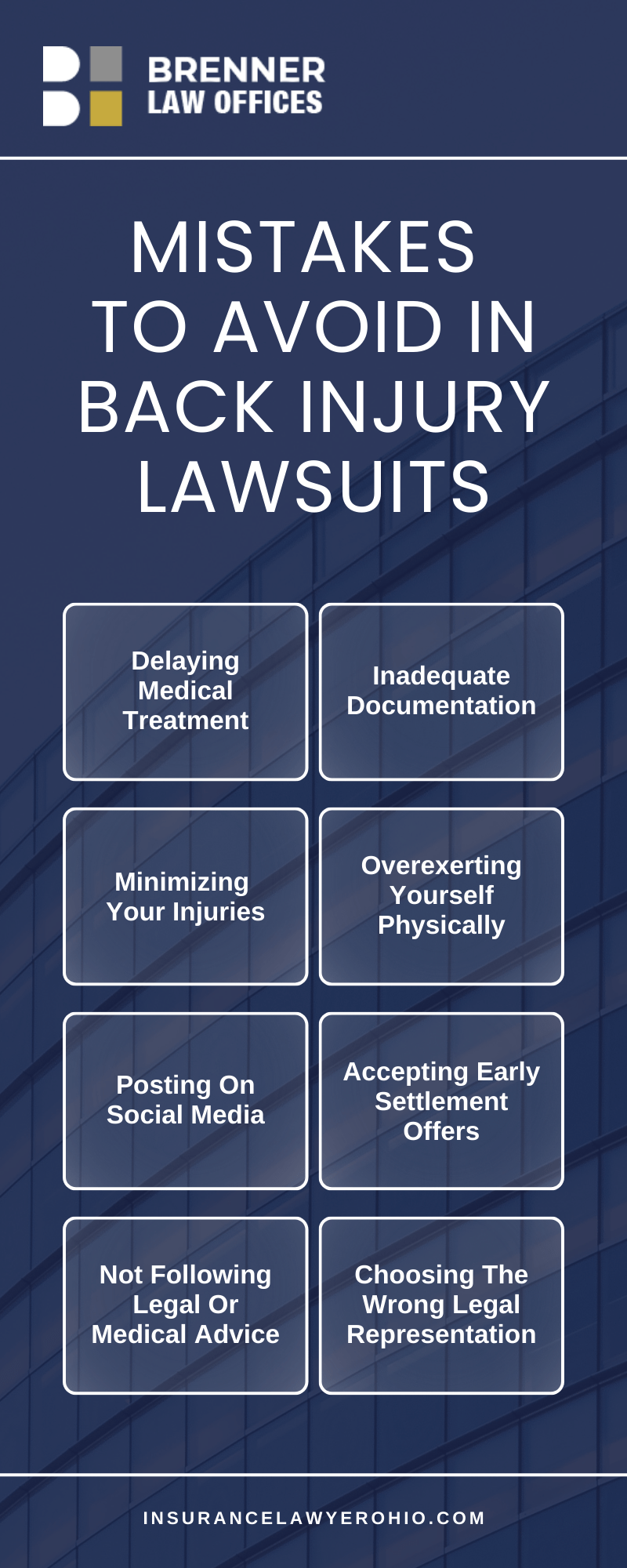 Mistakes To Avoid In Back Injury Lawsuits Infographic